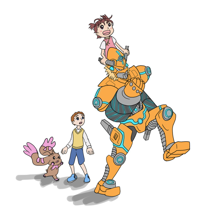 appmon bootmon digimon digimon_tamers digimon_universe:_appli_monsters highres katsura_hajime lee_shaochung lopmon