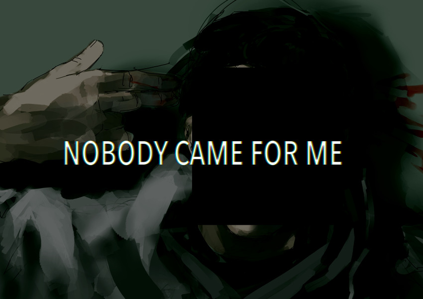 1boy black_hair blood blood_splatter censored censored_by_text finger_gun finger_gun_to_head grey_hoodie highres hood hoodie male_focus mandela_catalogue mark_heathcliff_(mandela_catalogue) monochrome rhroup short_hair sketch solo