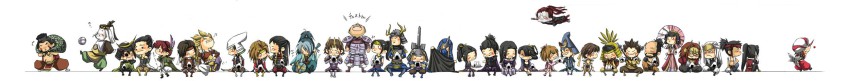 6+boys 6+girls akechi_mitsuhide_(sengoku_musou) armor azai_nagamasa azai_nagamasa_(sengoku_musou) bad_id bad_pixiv_id bag ball beads beard black_hair blonde_hair blue_hair chosokabe_motochika chousokabe_motochika_(sengoku_musou) date_masamune eating everyone eyepatch facial_hair food fuuma_kotarou fuuma_shuriken hattori_hanzo headband helmet highres honda_tadakatsu horns hosokawa_gracia inahime instrument ishida_mitsunari ishida_mitsunari_(sengoku_musou) ishikawa_goemon japanese_armor japanese_clothes kabuto_(helmet) kouduki kouzuki_makoto kunoichi_(sengoku_musou) kusazuri long_hair long_image maeda_keiji maeda_keiji_(sengoku_musou) maeda_toshiie mask miyamoto_musashi mori_ranmaru mori_ranmaru_(sengoku_musou) multiple_boys multiple_girls naoe_kanetsugu nene nene_(sengoku_musou) ninja nouhime nouhime_(sengoku_musou) oda_nobunaga oda_nobunaga_(sengoku_musou) oichi oichi_(sengoku_musou) okuni onigiri parasol ponytail prayer_beads red_hair saika_magoichi samurai sanada_yukimura_(sengoku_musou) sengoku_musou sengoku_musou_2 shamisen shibata_katsuie shima_sakon shimazu_yoshihiro shoulder_armor shuriken simple_background sode tachibana_ginchiyo takeda_shingen takeda_shingen_(sengoku_musou) tokugawa_ieyasu tokugawa_ieyasu_(sengoku_musou) toyotomi_hideyoshi toyotomi_hideyoshi_(sengoku_musou) uesugi_kenshin umbrella white_background wide_image