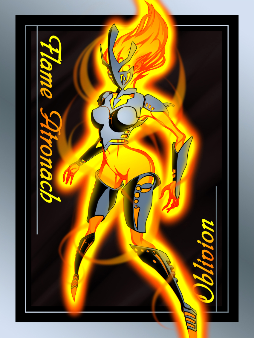1girl breasts elemental_(creature) female_focus fire fire_elemental flame_atronach highres legs mudamoro solo spirit the_elder_scrolls the_elder_scrolls_iv:_oblivion