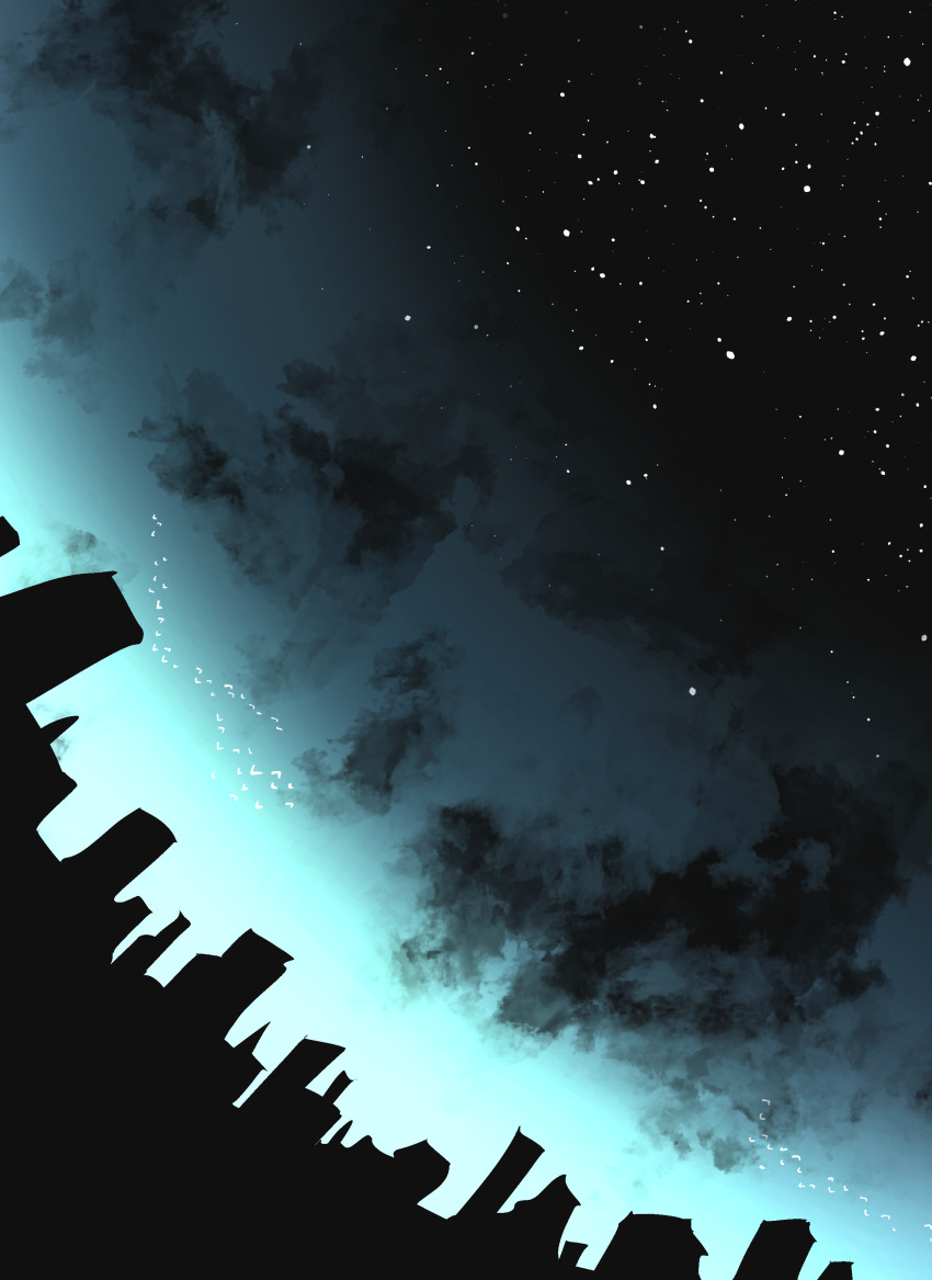 absurdres building city cityscape highres night night_sky no_humans outdoors scenery sky skyscraper ss_kabushikigaisha star_(sky) starry_sky tokyo_(city) zyugoya