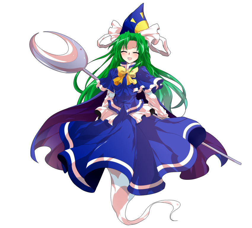 1girl alphes_(style) blue_capelet blue_hat blue_skirt blue_vest blush bow breasts cape capelet closed_eyes commentary_request dairi frilled_shirt frills full_body ghost_tail green_hair hat highres large_variant_set long_hair long_skirt long_sleeves mima_(touhou) neck_ribbon open_mouth parody ribbon shirt skirt solo staff style_parody tachi-e touhou touhou_(pc-98) transparent_background variant_set very_long_hair vest white_shirt white_sleeves wizard_hat yellow_bow yellow_ribbon