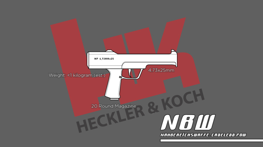 adobe_illustrator_(medium) association_for_caseless_rifle_systems caseless_ammunition_rifle_system_(military_program) caseless_firearm english_text gesellschaft_fur_hulsenlose_gewehrsysteme gun h&amp;k_nbw handgun heckler_&amp;_koch no_humans original pdw-caliber_pistol personal_defense_weapon pistol richard_long weapon weapon_focus weapon_name weapon_profile