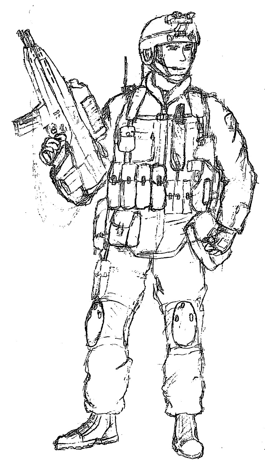1boy absurdres airburst_grenade_launcher alliant_techsystems assault_rifle bulletproof_vest bullpup carbine computerized_scope contraves_brashear_systems grenade_launcher gun headset heckler_&amp;_koch helmet highres huge_weapon knife l-3_communications_corporation l3_technologies long_gun microphone military military_program military_uniform modular_weapon_system monochrome mr._b multi-weapon multiple-barrel_gun night-vision_device objective_individual_combat_weapon_(military_program) objective_infantry_combat_weapon_(military_program) original precision-guided_firearm prototype_design rifle scope selectable_assault_battle_rifle_(military_program) semi-automatic_grenade_launcher sheath short-barreled_rifle sight_(weapon) sketch smart_scope solo telescopic_sight thermal_weapon_sight transforming_weapon under-barrel_configuration underbarrel_assault_rifle underbarrel_rifle unfinished walkie-talkie weapon xm104_(smart_scope) xm29_oicw