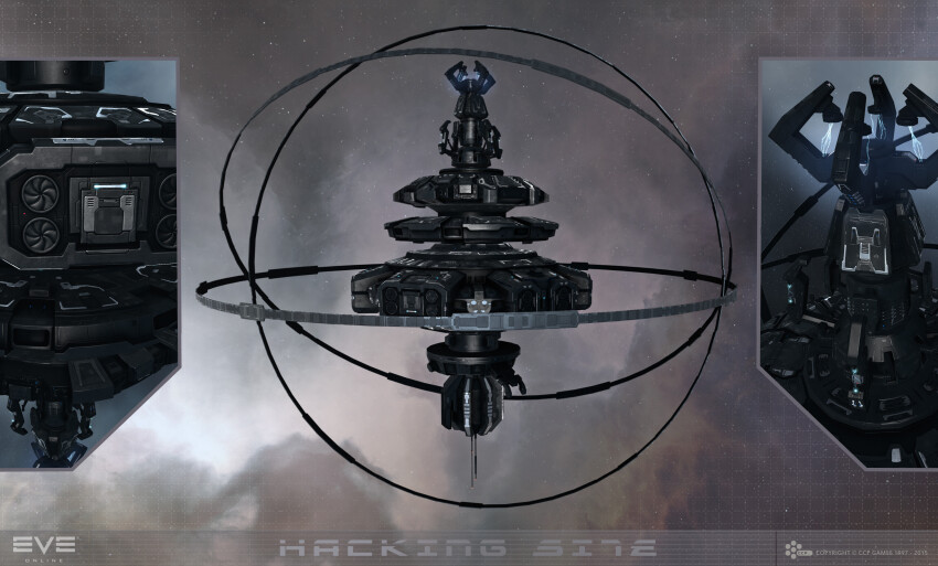 3d absurdres building cloud commentary company_logo company_name copyright_logo copyright_name data_site_(eve_online) dated electricity english_commentary eve_online glowing grey_theme grid highres logo maya_(medium) no_humans official_art outdoors realistic science_fiction space_station star_(sky) starry_sky_background ymir_jonsson