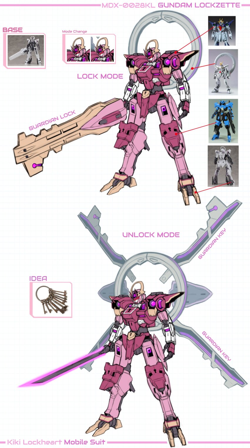 absurdres character_name eien_project energy_sword english_text full_body gundam gundam_build_fighters gundam_build_fighters_try gundam_schwarzette gundam_seed_c.e._73:_stargazer gundam_stargazer gundam_suisei_no_majo gundam_tekketsu_no_orphans gundam_vidar gunpla halo highres holding holding_sword holding_weapon lightning_gundam mecha mecha_focus mechanical_halo mobile_suit model_kit photo_inset pinguinkotak red_eyes redesign reference_sheet robot science_fiction standing sword v-fin weapon white_background