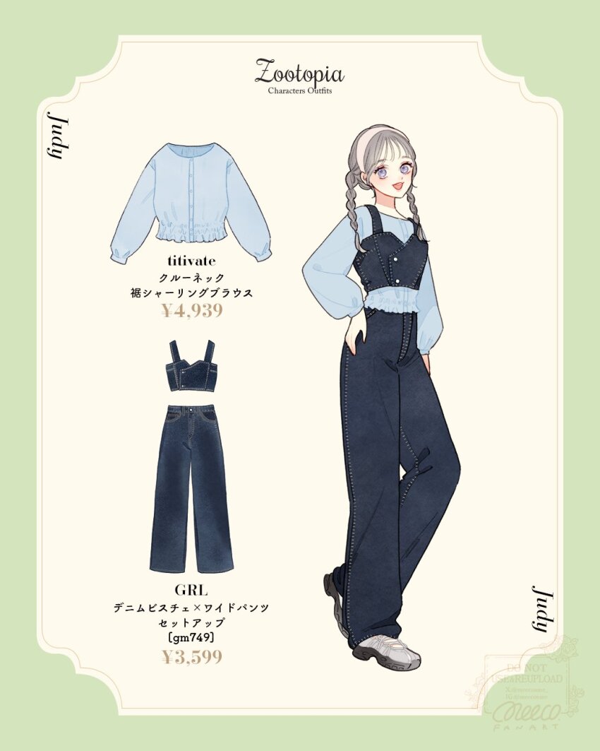 1girl braid grey_hair highres humanization judy_hopps long_hair long_sleeves looking_at_viewer low_twin_braids meecosme open_mouth pants police police_badge police_uniform policewoman purple_eyes shirt single_braid smile solo twin_braids zootopia