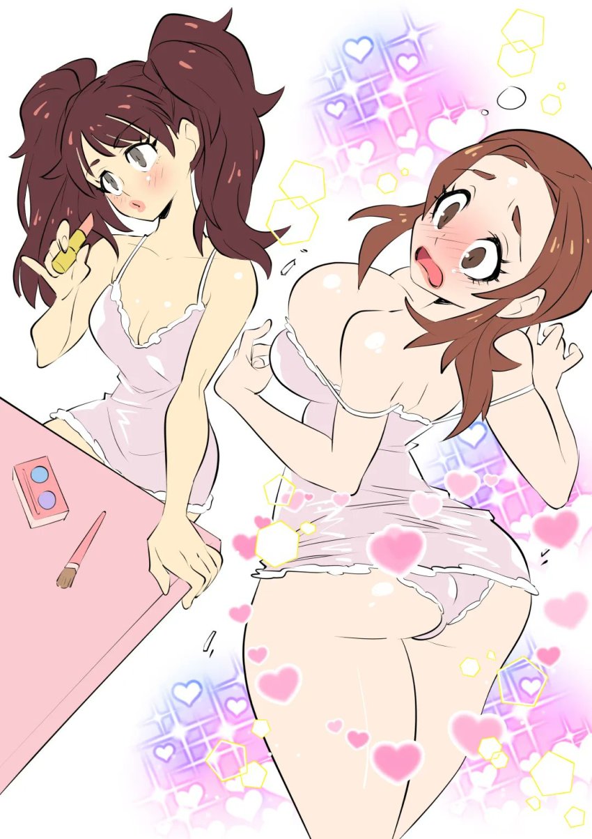 2girls ass atlus breasts highres kashiwagi_noriko kujikawa_rise multiple_girls persona persona_4