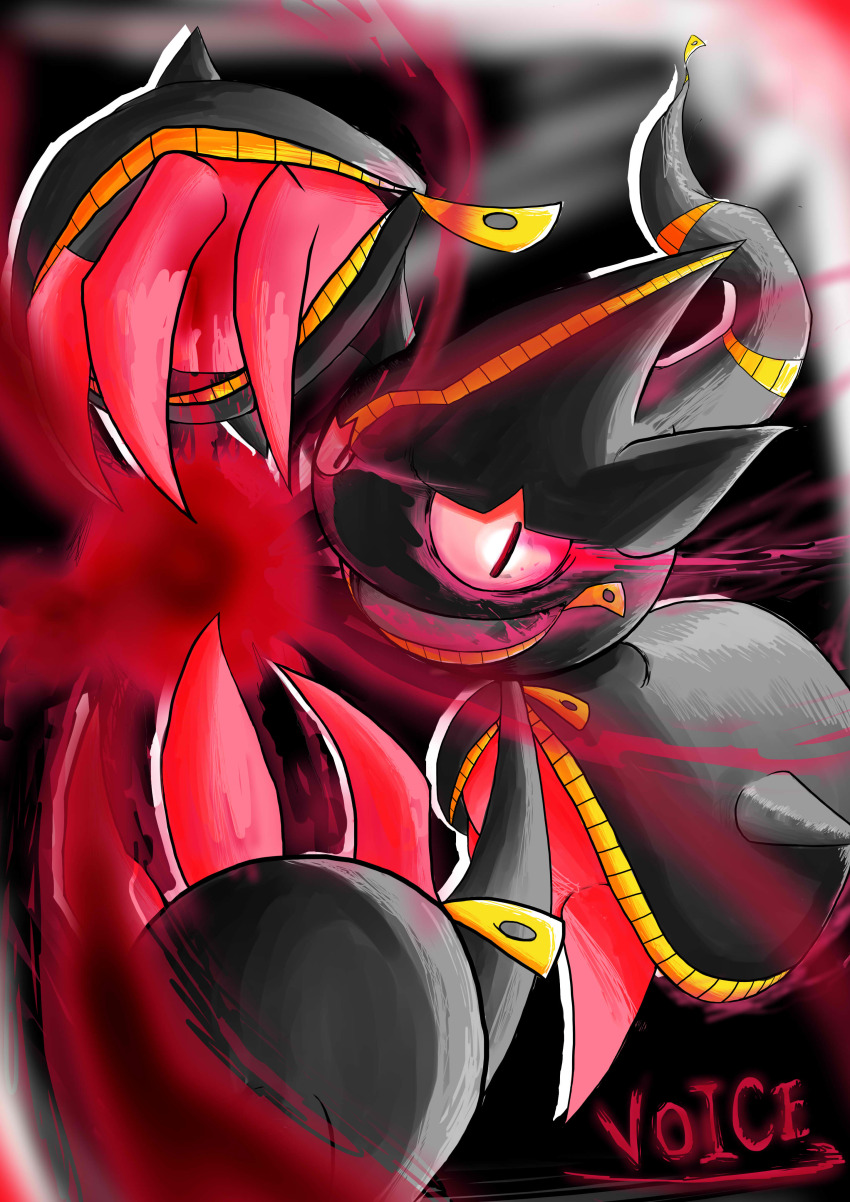 absurdres banette bis814 claws commentary_request energy_ball gen_3_pokemon highres mega_banette mega_pokemon nintendo open_mouth pokemon pokemon_(creature) pokemon_focus slit_pupils solo zipper