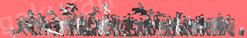 00s 10s 1990s_(style) 6+boys ? absurdres air_gear annotation_request atlus babel_ii banchou battle_royale bemani bishoujo_senshi_sailor_moon black_hair bleach busou_renkin capcom chinyuki code_geass crossover darkstalkers delinquent devil_summoner devilman digimon digimon_(creature) digimon_adventure_02 dokaben dokonjou_gaeru doraemon dual_persona echizen_ryooma emiya_shirou everyone eyeshield_21 fate/stay_night fate_(series) fingerless_gloves flower fudou_akira fuma_no_kojirou fuuma_kojirou fuuma_koujiro fuuma_no_kojirou fuuma_no_koujiro gakuen_heaven gakuran ghost_hound gloves goro_(dokonjou_gaeru) hanabishi_rekka harima_kenji hattori_heiji hayato_(pop&#039;n_music) headband hibari_kyouya higashikata_josuke high_school!_kimengumi highres hikaru_no_go hiroshi_(dokonjou_gaeru) houraiji_kyouchi ichidou_rei ichijouji_ken ichimonji_batsu ippongi_ryuuta jedah_dohma jojo_no_kimyou_na_bouken jonouchi_katsuya justice_gakuen kagami_kyousuke kaiba_seto kakyoin_noriaki kamiya_kouichi karino_benzou katekyo_hitman_reborn! katsuya_jonouchi kekkaishi kiriyama_kazuo kiteretsu_daihyakka kojiro komori_taro komori_tarou kori_(shin_hakkenden) kouno_tooru kurama_(yu_yu_hakusho) kuroba_kaito kurosaki_ichigo kurosu_jun kururugi_suzaku kusanagi_kei kusanagi_kyou kuujou_joutarou kuwabara_kazuma kuzunoha_raidou kyou_kara_maou! kyou_kara_ore_wa!! kyuukyoku_choujin_r litchi_hikari_club living_clothes long_hair long_image lucky_sengoku male_focus manly matantei_loki_ragnarok matou_shinji mechazawa_shin&#039;ichi megami_tensei meitantei_conan melty_blood mendou_shuutarou mihashi_ren mikura_kazuma minami_itsuki mishina_eikichi mitsuhashi_takashi moero!_justice_gakuen monochrome moroboshi_ataru multiple_boys multiple_crossover muto_yugi mutou_kazuki nakaji narukami_(matantei_loki_ragnarok) narukami_yu nobi_nobita onegai_teacher ookiku_furikabutte osu!_tatakae!_ouendan ouendan persona persona_2 persona_2_tsumi persona_4 pink_background pompadour pop&#039;n_music princess_princess pyonkichi r_tanaka_ichirou rekka_no_honoo retro_artstyle rokudou_mukuro rose rukawa_kaede sailor_moon saionji_kaoru saionji_kyouichi sakigake!!_cromartie_high_school sakigake!!_cromartie_koukou sakuragi_hanamichi school school_rumble school_uniform seijuro_shin sengoku_kiyosumi sharaku_hosuke shibuya_yuuri shijou_saikyou_no_deshi_ken&#039;ichi shin_hakkenden shindou_hikaru shirahama_ken&#039;ichi short_hair shoujo_kakumei_utena shounen_jump shueisha simple_background slam_dunk_(series) smile snk sumimura_yoshimori sword takashi_mitsuhashi tennis_no_ouji-sama the_king_of_fighters tohno_shiki tokyo_majin tokyo_majin_gakuen_kenpucho tokyo_majin_gakuen_kenpuuchou touch_(manga) toudou_naoya touya_akira trait_connection tsukihime tsukino_usagi type-moon uesugi_kazuya uesugi_tatsuya umino_gurio urameshi_yusuke urameshi_yuusuke urayama urusei_yatsura watanuki_kimihiro weapon wide_image wormmon xxxholic yamada_tarou yami_yugi youko_kurama yu-gi-oh! yu-gi-oh!_duel_monsters yuu_yuu_hakusho zera_(litchi_hikari_club)