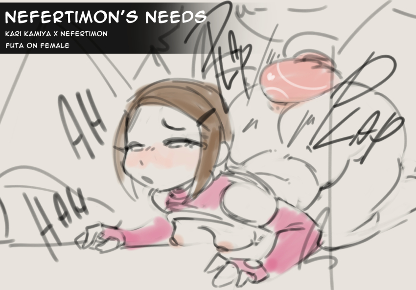 anal ass blush breasts digimon digimon_(creature) digimon_adventure_02 nefertimon open_mouth polygonheart sex yagami_hikari