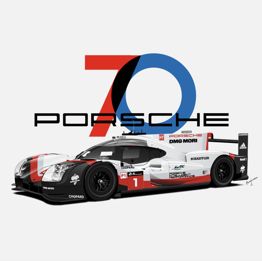 adidas artist_name benjamin_(user_scjv3278) car from_side highres le_mans_prototype logo michelin michelin_man mobil1 motor_vehicle no_humans porsche porsche_919 race_vehicle racecar spoiler_(automobile) sponsor vehicle_focus world_endurance_championship