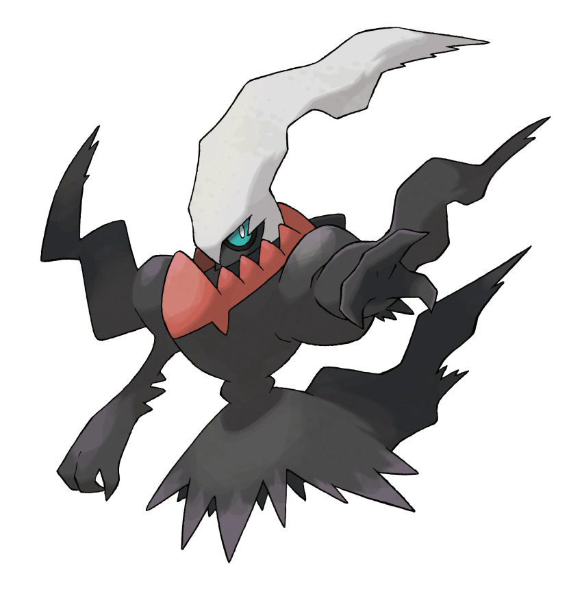 absurdres aqua_sclera colored_sclera darkrai full_body gen_4_pokemon highres legendary_pokemon mythical_pokemon nintendo official_art pokemon pokemon_(creature) pokemon_dppt pokemon_focus reaching reaching_towards_viewer solo sugimori_ken third-party_source transparent_background white_eyes