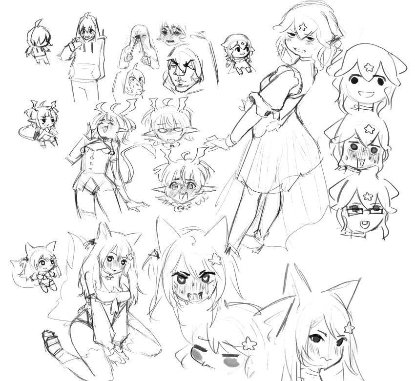 absurdres annytf bao_(vtuber) blush camila_(vtuber) heart heart-shaped_pupils highres indie_virtual_youtuber otjareniy symbol-shaped_pupils vedal987 virtual_youtuber