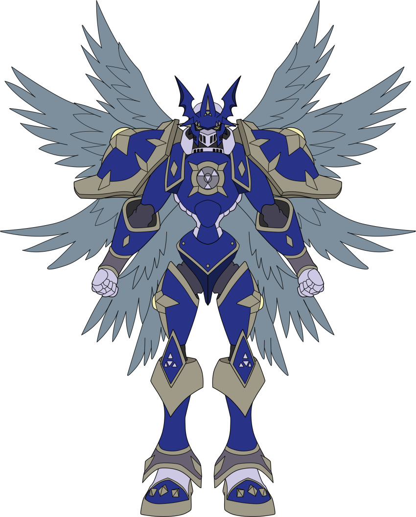 absurdres armor chaosdukemon digimon digimon_(creature) digital_hazard dukemon_chaos_mode full_armor highres solo transparent_background wings