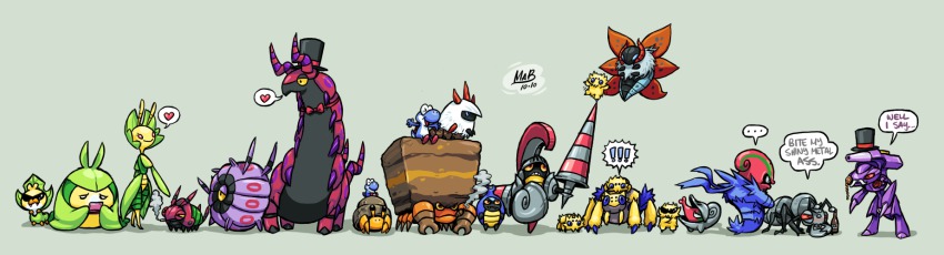 10s accelgor alcohol baby_yoshi bad_id bad_pixiv_id beer blue_yoshi cigarette crossover crustle drunk durant dwebble english_text escavalier galvantula gen_5_pokemon genesect handheld_game_console hat heart highres joltik karrablast larvesta leavanny legendary_pokemon long_image mario_(series) mythical_pokemon nintendo nintendo_ds no_humans pokemon pokemon_(creature) scolipede sewaddle shelmet spoken_heart stixdude sunglasses swadloon top_hat venipede volcarona whirlipede wide_image yoshi