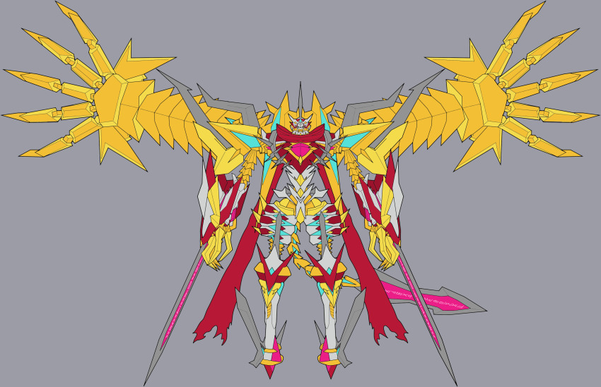 absurdres armor claws digimon digimon_(creature) highres jesmon jesmon_x-antibody solo sword weapon