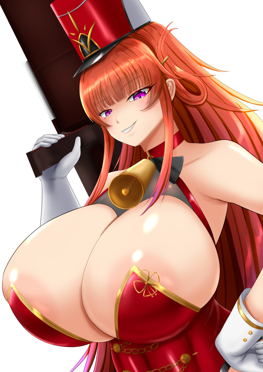 1girl absurdres bazooka breasts highres huge_breasts kamimura_maika long_hair solo taimanin_(series) taimanin_rpgx weapon