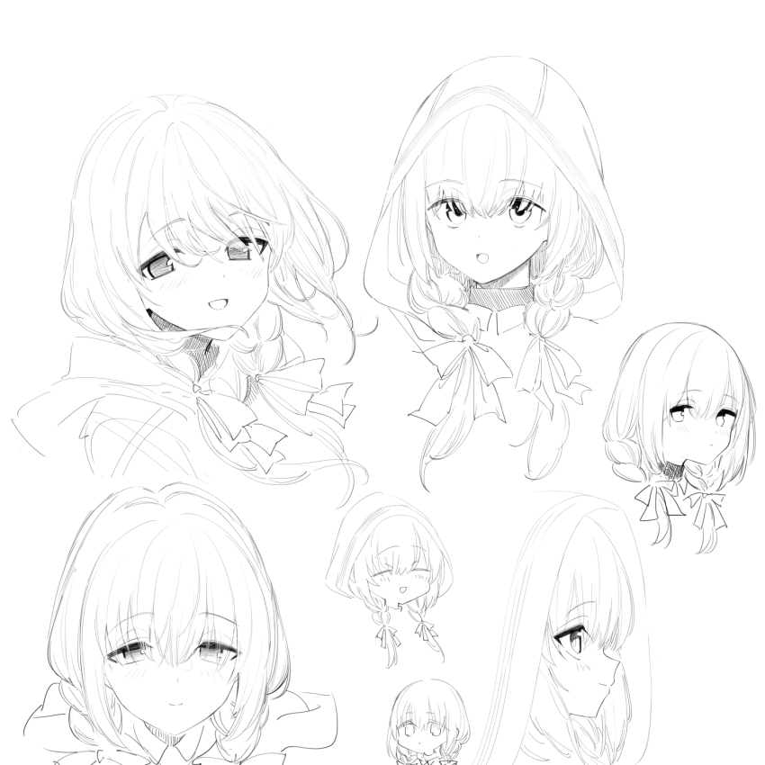 arius_squad_(blue_archive) atsuko_(blue_archive) blue_archive braid halo highres portrait tetuw twin_braids