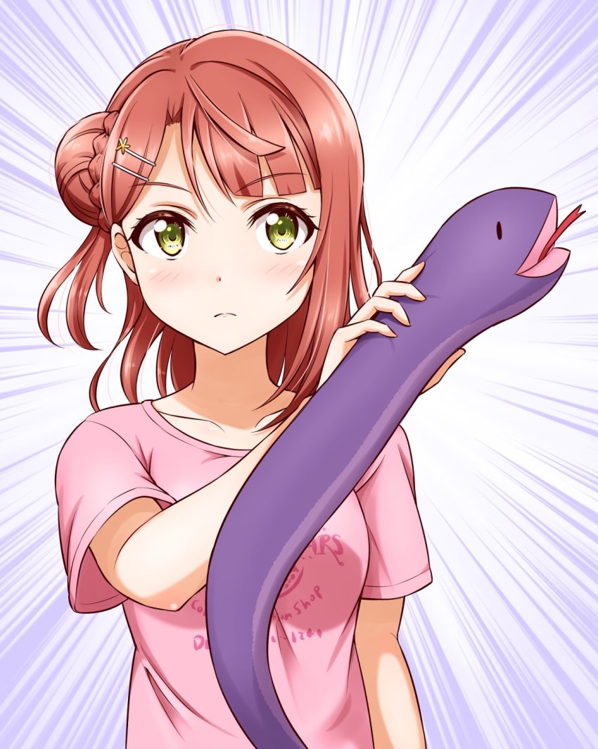 1girl ckst highres love_live! love_live!_nijigasaki_high_school_idol_club love_live!_school_idol_festival sasuke_(love_live!) stuffed_snake tagme uehara_ayumu