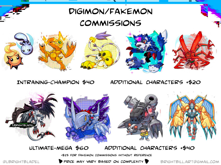 agumon belt bowmon digicore digimon digimon_(creature) fire fusamon gloves green_eyes highres holy_ring kuwagamon loogamon mamemon mameo_(digimon) metalgreymon_(virus) moonmon mugendramon oridigi sharp_teeth simple_background sunmon tail teeth wargreymon white_background
