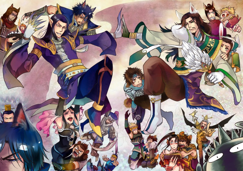 6+boys animal_ears cao_cao cao_pi_(shin_sangoku_musou) cat_boy cat_ears gan_ning_(shin_sangoku_musou) guan_ping_(shin_sangoku_musou) ling_tong_(shin_sangoku_musou) liu_bei_(shin_sangoku_musou) lu_meng lu_xun_(shin_sangoku_musou) ma_chao male_focus multiple_boys shin_sangoku_musou sima_yi sun_ce_(shin_sangoku_musou) xiahou_dun_(shin_sangoku_musou) xu_huang yuan_shao zhang_he_(shin_sangoku_musou) zhang_liao_(shin_sangoku_musou) zhao_yun zhou_yu_(shin_sangoku_musou) zhuge_liang
