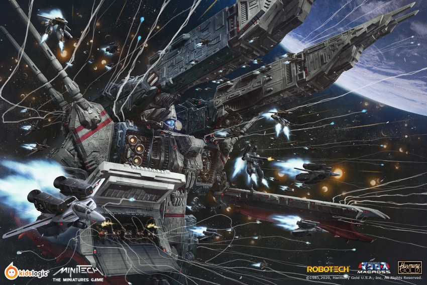 1985 2020 arm_cannon battle box_art choujikuu_yousai_macross cloud commentary contrail daedalus dated energy_cannon english_commentary firing fleet gerwalk gunpod hatch highres jolly_roger logo machinery macross mecha milky_way missile missile_pod official_art open_hatch orbit planet prometheus_(ship) radio_antenna realistic robot robotech roundel science_fiction sdf-1 space spacecraft star_(sky) star_(symbol) starry_sky_background storm_attacker studio-hive thrusters tomahawk_(destroid) u.n._spacy variable_fighter vf-1 vf-1_super weapon