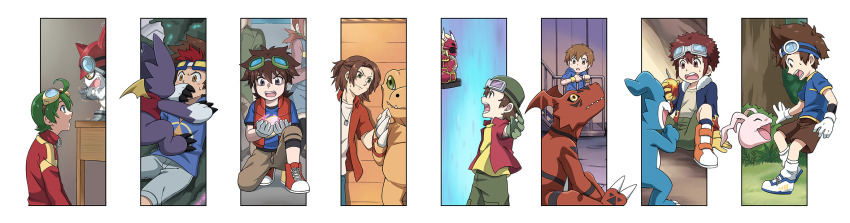 agnimon agumon_(digimon_savers) akashi_tagiru daimon_masaru_(digimon_savers) digimon digimon_adventure digimon_adventure_02 digimon_frontier digimon_savers digimon_tamers digimon_universe:_appli_monsters digimon_xros_wars digimon_xros_wars:_toki_wo_kakeru_shounen_hunter-tachi gatchmon guilmon gumdramon hinomoto_akari kanbara_takuya koromon kudou_taiki matsuda_takato motomiya_daisuke shinkai_haru shoutmon tsurugi_zenjirou v-mon yagami_taichi