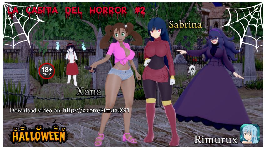 3d 4girls bad_source double_penetration hex_maniac_(pokemon) hex_maniac_(pokemon_xy) highres interracial koikatsu multiple_girls nintendo pokemon pokemon_frlg pokemon_xy rimurux sabrina_(pokemon) shauna_(pokemon) tagme