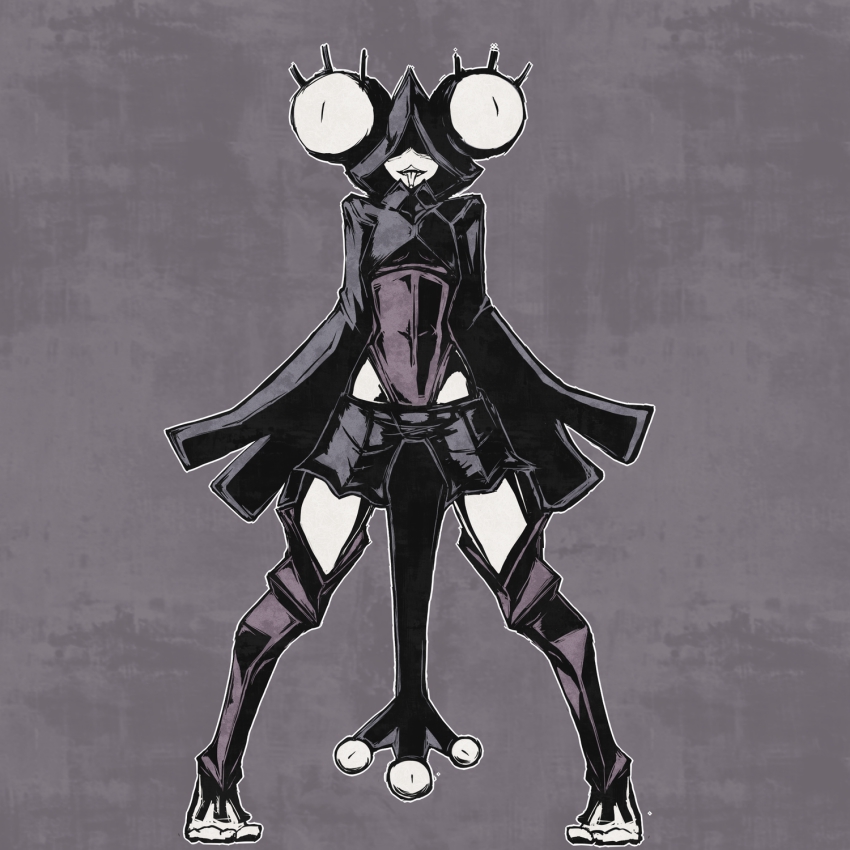 00s 1girl basilisk basilisk_(dark_souls) covered_eyes dark_souls_(series) dark_souls_i female_focus fromsoftware highres hood knoppix_(kanegon) monochrome personification shorts solo toes tongue