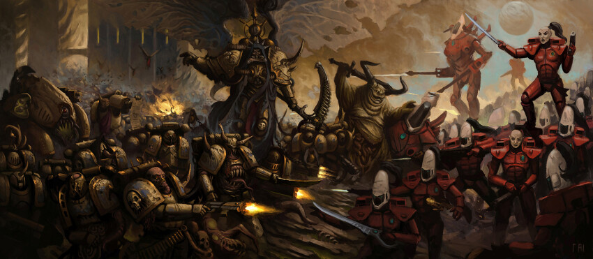 .75_calibre_bolt ammunition anti-materiel_cartridge armor battle bolt_(warhammer_40k) bolter chain chaos_(warhammer) cloak death_guard decay demon_primarch eldar fighting flying g-redon gauntlets green_armor heavy_bolter helmet high-explosive_cartridge highres holding holding_weapon hood horns insect_wings layered_armor mask mortarion mutation nurgle nurgling organs outdoors pauldrons plague_marine planet ponytail power_armor primarch red_armor respirator rocket-assisted_projectile scythe shoulder_armor silence_(weapon) sky torn_cloak torn_clothes warhammer_40k weapon wings