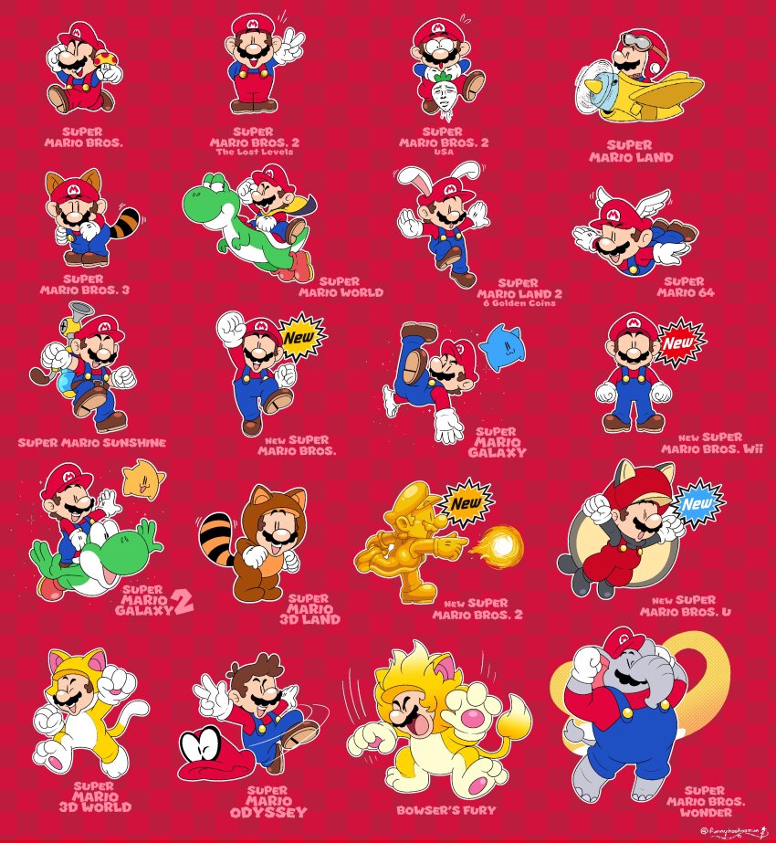 6+boys absurdres aircraft airplane angry animal_ears blue_eyes bunny_mario cape cape_mario cappy_(mario) cat_mario elephant_mario f.l.u.d.d. facial_hair fireball flying food full_body gloves grin hand_up highres jumping kuso_miso_technique looking_at_viewer luma_(mario) mario mario_(series) mayo_(funnyhoohooman) meme multiple_boys mustache new_super_mario_bros. new_super_mario_bros._2 new_super_mario_bros._u new_super_mario_bros._wii nintendo overalls power-up rabbit_ears raccoon_ears raccoon_mario raccoon_tail running serious smile super_mario_3d_land super_mario_3d_world super_mario_64 super_mario_bros._1 super_mario_bros._2 super_mario_bros._3 super_mario_bros._the_lost_levels super_mario_bros._wonder super_mario_galaxy super_mario_galaxy_2 super_mario_land super_mario_land_2 super_mario_odyssey super_mario_sunshine super_mario_world super_mushroom tail tanooki_mario v vegetable wing_cap wing_mario yoshi