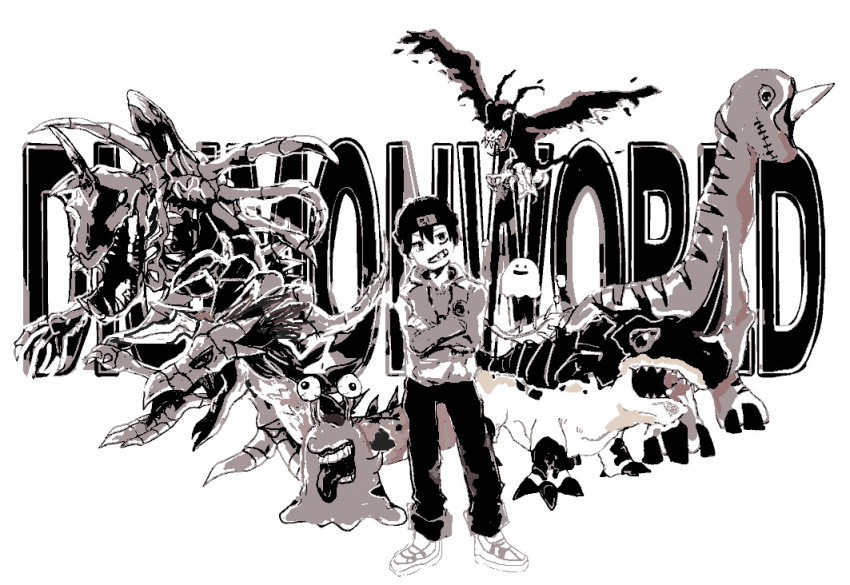 birdramon brachimon digimon digimon_(creature) hat looking_at_viewer mameo_(digimon) monodramon numemon skullgreymon smile waruseadramon wings