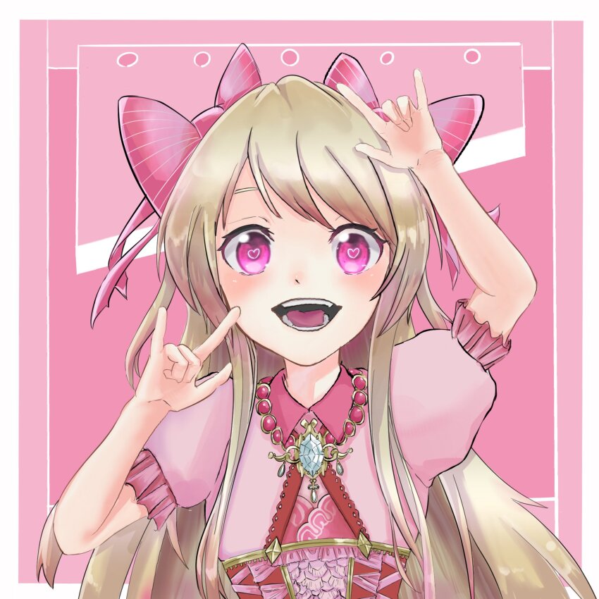 1girl artistic_error bad_id bad_twitter_id blonde_hair chaos_marie_(grimms_notes) grimms_notes highres kinokooishiiine long_hair pink_eyes solo