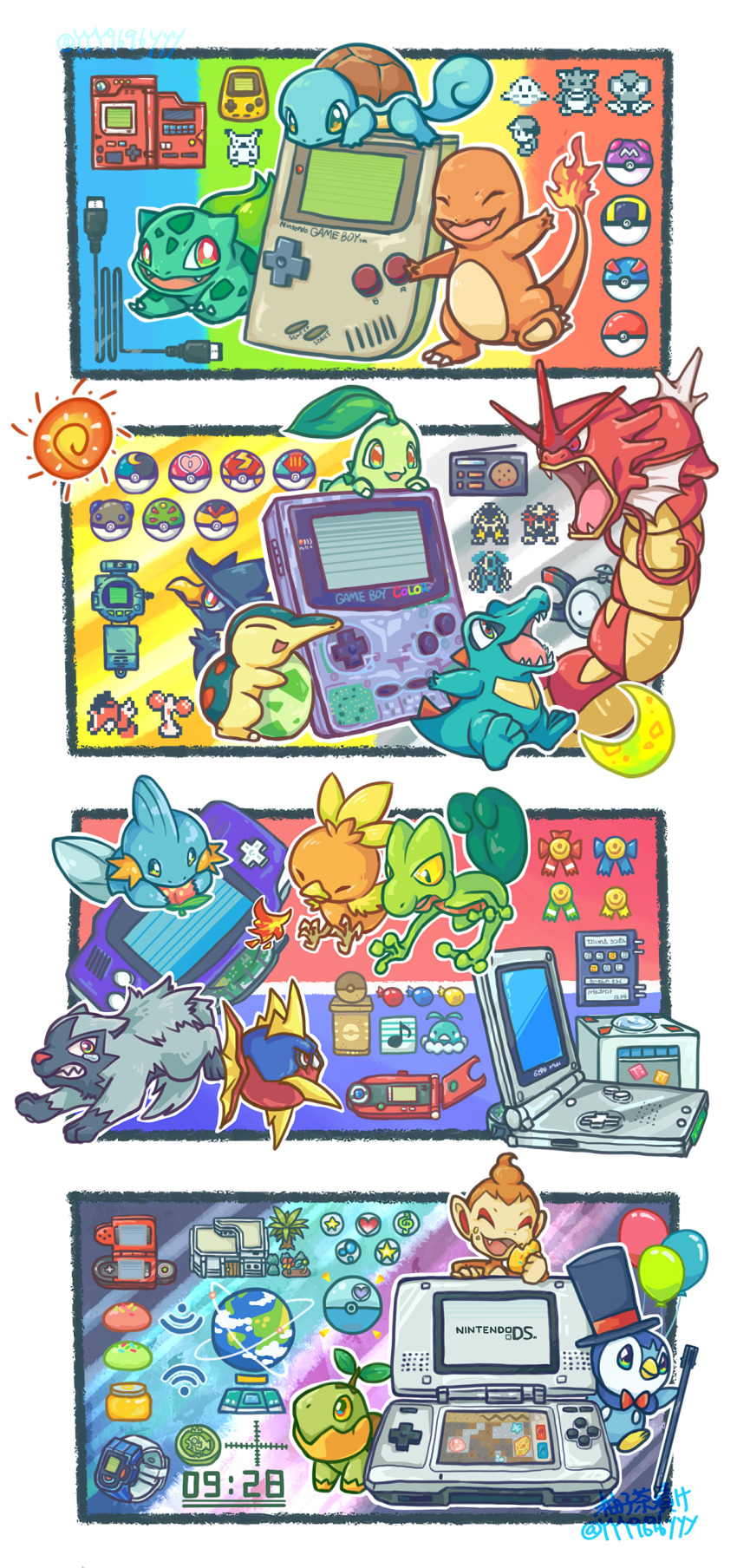 absurdres alternate_color balloon battle_frontier_symbol berry_(pokemon) black_hat bow bowtie breath_weapon breathing_fire building bulbasaur bush cable carvanha cellphone charmander chikorita chimchar clenched_teeth clock closed_eyes clothed_pokemon coin colored_sclera commentary_request creatures_(company) crescent_moon cyndaquil digital_clock eating egg eighth_note entei evolution_stone evolutionary_stone fangs fast_ball fire fire_stone flame-tipped_tail flower_sprite_(pokemon) food food_on_face friend_ball from_behind fruit game_boy game_boy_(original) game_boy_advance game_boy_advance_sp game_boy_advance_wireless_adapter game_boy_color game_freak game_link_cable gen_1_pokemon gen_2_pokemon gen_3_pokemon gen_4_pokemon globe grass great_ball gyarados handheld_game_console happy hat heart_scale heavy_ball highres holding holding_food holding_fruit holding_stylus honey jar leaf legendary_pokemon level_ball love_ball lure_ball magikarp magnemite magnet master_ball moon moon_ball murkrow musical_note nintendo nintendo_ds one-eyed open_mouth outline pale_sphere pecha_berry phone pikachu piplup pocket_pikachu poffin poke_ball poke_ball_(basic) pokedex pokegear pokemon pokemon_(creature) pokemon_dppt pokemon_egg pokemon_gsc pokemon_rgby pokemon_ribbon pokemon_rse poketch poochyena prism_sphere radio raikou red_(pokemon) red_bow red_bowtie red_eyes reptile_sprite_(pokemon) screw shadow sharp_teeth shiny_pokemon smartphone smile squirtle stuffed_toy stylus sudowoodo suicune sun surf_sprite_(pokemon) swablu tearing_up tears teeth top_hat torchic totodile tree treecko turtwig twitter_username ultra_ball underground_(sinnoh) watch white_outline wi-fi_symbol wristwatch yellow_sclera yyy9696yyy