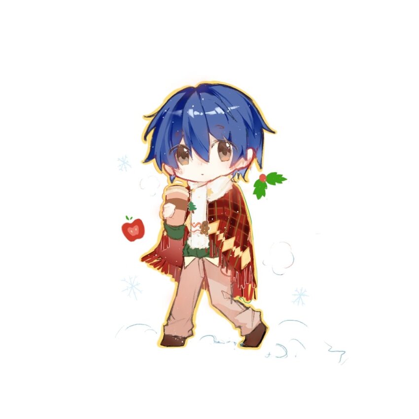 1boy blue_hair brown_eyes chibi date_a_live itsuka_shidou n.(pl) solo