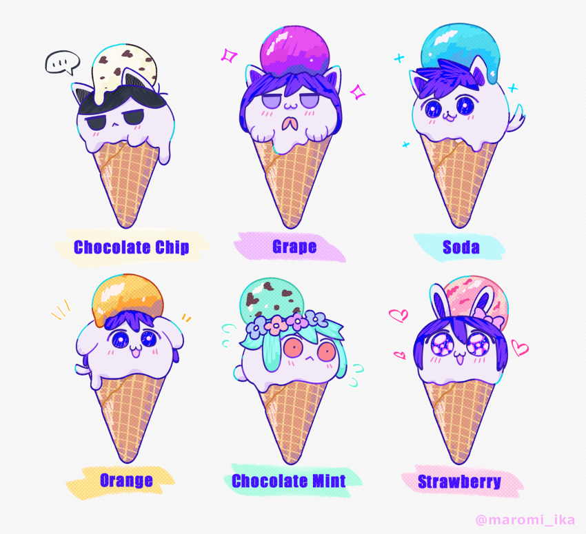 ... :&lt; :3 animal_focus animalization antenna_hair aubrey_(headspace)_(omori) aubrey_(omori) basil_(headspace)_(omori) basil_(omori) black_eyes black_hair blue_flower bow bright_pupils brother_and_sister brothers cat chocolate_chip closed_mouth commentary dog double-parted_bangs english_commentary english_text flower flying_sweatdrops food green_hair grey_background hair_between_eyes hair_bow hair_flower hair_ornament heart hero_(headspace)_(omori) hero_(omori) highres ice_cream ice_cream_cone jitome kel_(headspace)_(omori) kel_(omori) long_hair looking_at_viewer mari_(headspace)_(omori) mari_(omori) maromichan mint_chocolate neckerchief no_humans no_pupils notice_lines official_alternate_eye_color omori omori_(omori) open_mouth orange_flower pink_bow purple_eyes purple_flower purple_hair rabbit red_eyes red_neckerchief short_hair siblings simple_background sparkle spoken_ellipsis very_short_hair white_cat white_dog white_pupils white_rabbit_(animal)