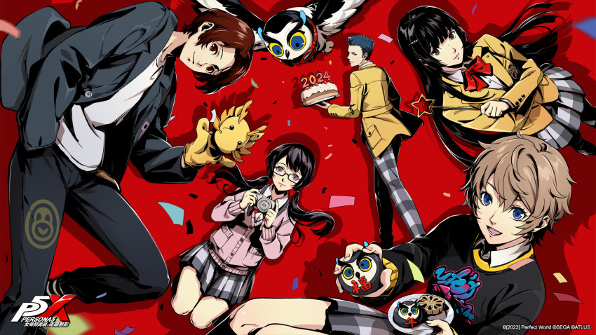 1other 2boys 3girls arai_motoha highres kanou_shun multiple_boys multiple_girls noge_tomoko persona persona_5 persona_5:_the_phantom_x werkbau wonder_(p5x)