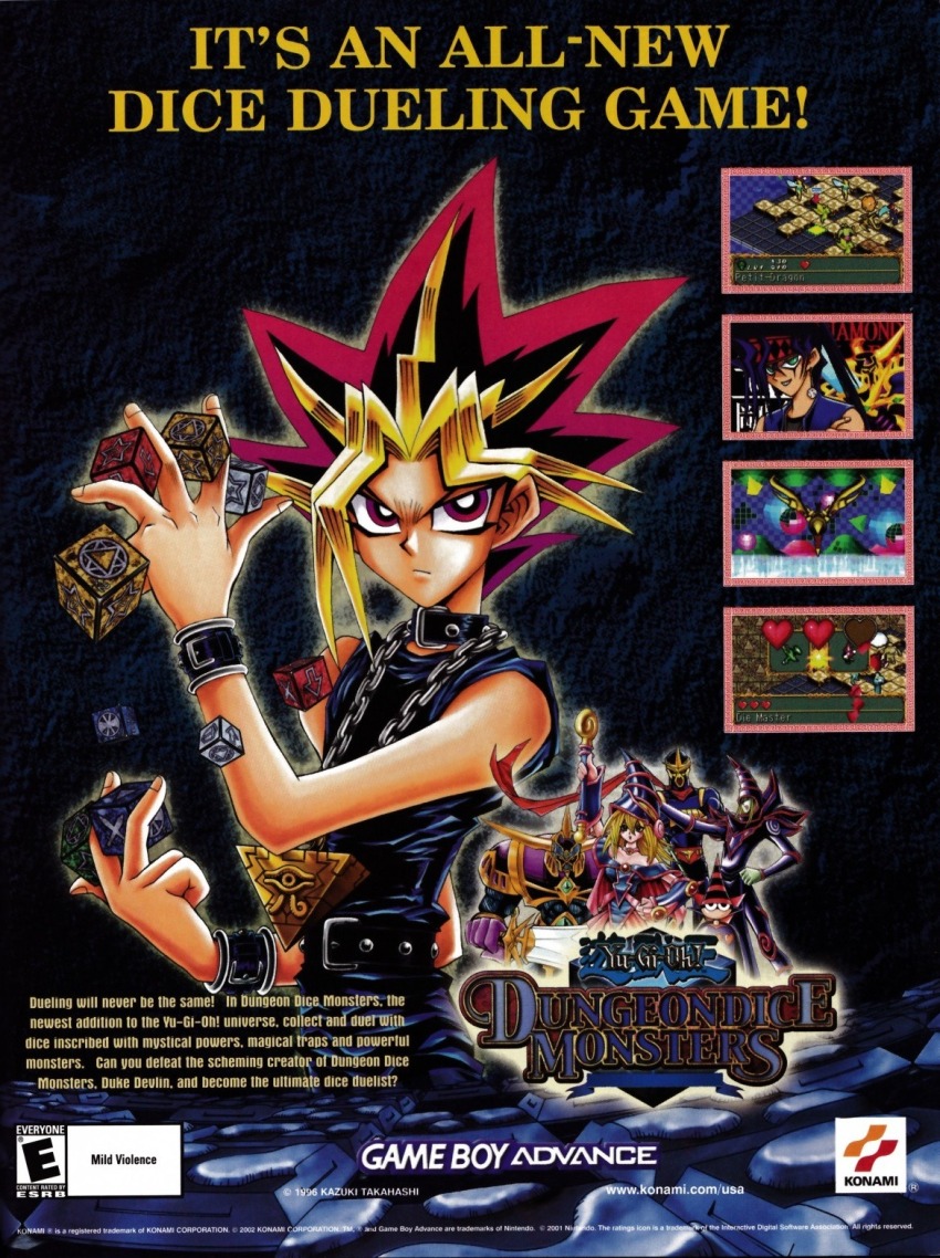 dark_magician dice highres multicolored_hair muto_yugi tagme yu-gi-oh! yu-gi-oh!_duel_monsters
