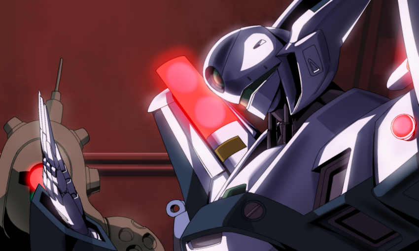 av-xo_type_zero chop glowing highres hl-98_hercules_h21 jazz_jack kidou_keisatsu_patlabor mecha no_humans police profile radio_antenna robot