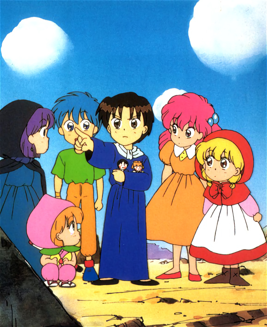 1990s_(style) akazukin_chacha chacha highres marin_(marine-sky-earth) retro_artstyle riiya shiine standing