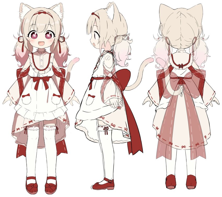 1girl amai_hiyo amai_hiyo_(sister) animal_ears blush cat_ears cat_tail commentary_request hair_between_eyes hair_ornament highres indie_virtual_youtuber long_hair looking_at_viewer low_twintails messy_hair nipeira open_mouth portrait purple_eyes simple_background solo tail twintails virtual_youtuber white_background