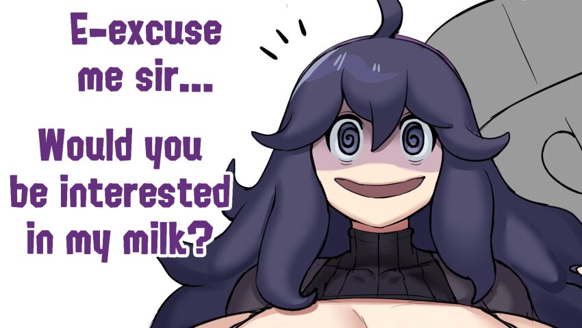 1girl @_@ cropped greyimpaction hex_maniac_(pokemon) highres nintendo paid_reward_available pokemon pokemon_xy purple_hair smile solo tagme