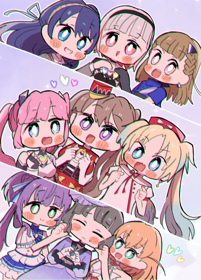 365_days_(love_live!) 6+girls :d :| ^_^ anyoji_hime aoku_haruka/flower aqua_eyes asymmetrical_sleeves bare_shoulders beret birdcage_(love_live!) black_bow black_gloves black_hair black_hairband black_jacket blonde_hair blue_eyes blue_hair blue_hat blue_ribbon blue_shirt blue_skirt blunt_bangs blush blush_stickers bob_cut bow braid brown_hair buttons center-flap_bangs cerise_bouquet choker chromatic_aberration closed_eyes closed_mouth colored_inner_hair commentary crossed_bangs dollchestra double-breasted double_finger_heart dress earrings elbow_gloves fanfare!!!_(love_live!) fang finger_heart fingerless_gloves flower fujishima_megumi gloves gradient_hair green_eyes grey_hair grey_hairband grey_jacket grin hair_bow hair_bun hair_flower hair_ornament hair_ribbon hairband half_updo hat heart heart_earrings heart_hands heart_hands_duo heart_hands_trio heart_in_heart_hands heavy_chromatic_aberration highres hinoshita_kaho inverted_bob jacket jewelry kachimachi_kosuzu key_of_like! ladybug/beauty_(love_live!) layered_skirt link!_like!_love_live! long_hair love_live! medium_hair mini_hat mini_shako_cap mira-cra_park! miracreation/elegance momose_ginko multicolored_hair multiple_girls murano_sayaka off-shoulder_dress off_shoulder official_alternate_hairstyle open_clothes open_jacket open_mouth open_vest orange_hair osawa_rurino otomune_kozue parted_bangs pink_eyes pink_hair proof_(love_live!) puffy_short_sleeves puffy_sleeves purple_eyes purple_hair red_dress red_hair red_hat red_ribbon red_vest reremo ribbon ribbon_choker shako_cap shirt short_hair short_sleeves side_ahoge side_braids side_ponytail sidelocks single_side_bun skin_fang skirt smile sparkle_earrings split_mouth straight_hair streaked_hair sweatdrop swept_bangs symbol-only_commentary teeth tsukuyomi_kurage twintails two_side_up uneven_sleeves upper_teeth_only vest virtual_youtuber wavy_hair white_dress white_gloves white_shirt yugiri_tsuzuri