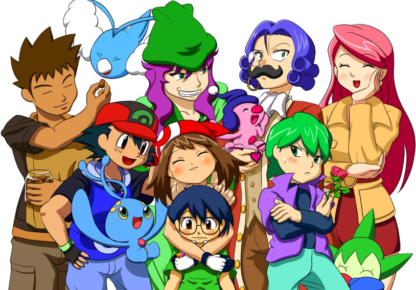 ash_ketchum brock_(pokemon) child drew_(pokemon) harley_(pokemon) highres james_(pokemon) max_(pokemon) may_(pokemon) nintendo pokemon pokemon_(anime) solidad_(pokemon) team_rocket