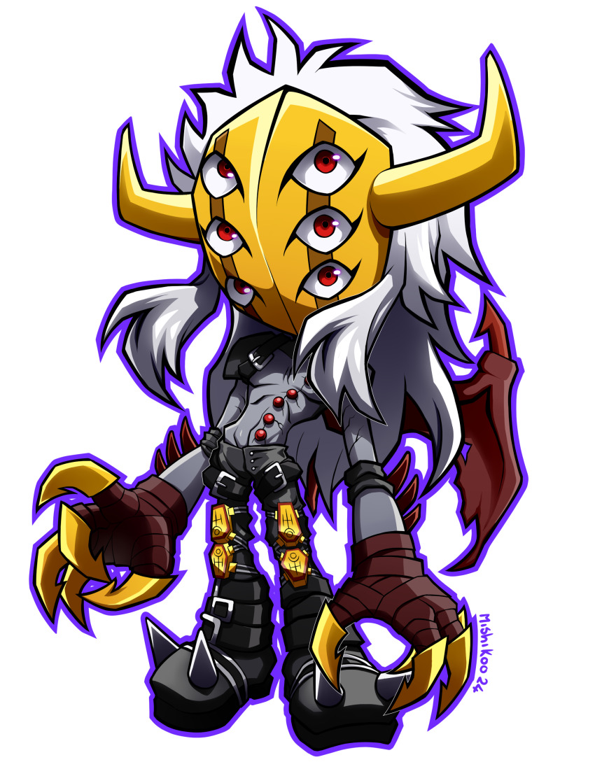 absurdres claws demon demon_boy digimon digimon_(creature) digimon_adventure:_(2020) highres mask neodevimon red_eyes
