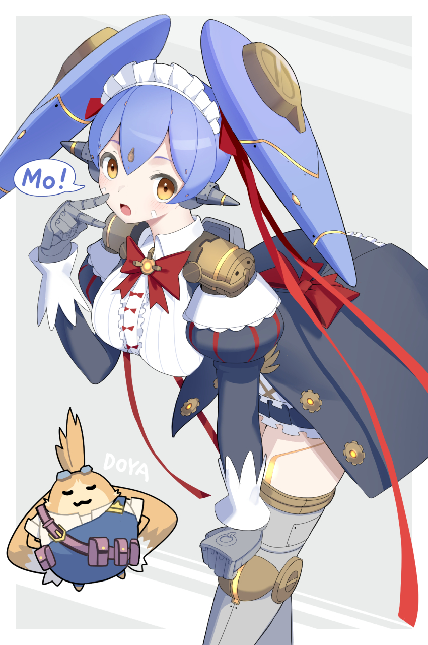 android highres joints maid maid_headdress medaman nopon orange_eyes poppi_(xenoblade) poppi_qt_(xenoblade) robot_ears robot_joints tora_(xenoblade_2) xenoblade_chronicles_(series) xenoblade_chronicles_2