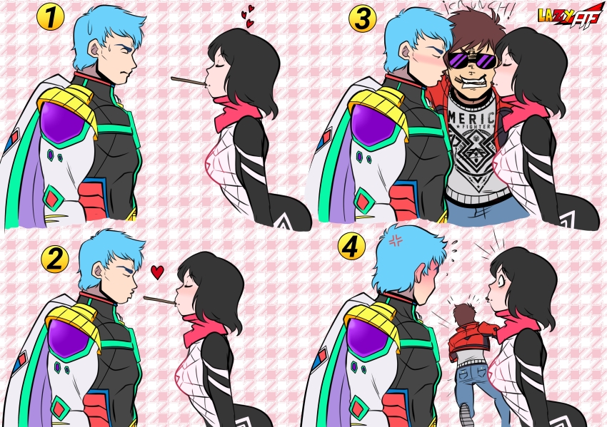 absurdres blood_rivals chris_hollway_(blood_rivals) cindy_moon crossover highres jhonathan_fill_scott lazyaf marvel silk_(marvel) valentman
