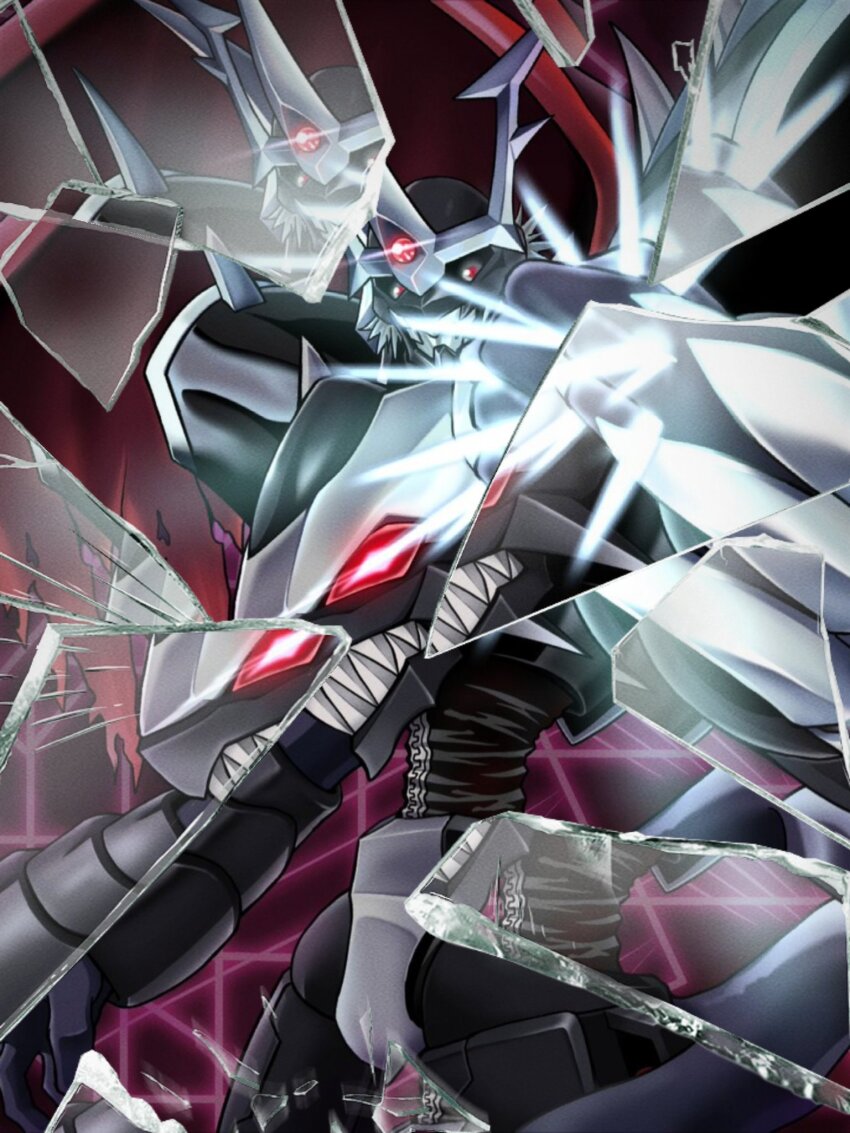 armor cannon digimon digimon_(creature) dragon highres imperialdramon imperialdramon_dragon_mode_(black) tail wings