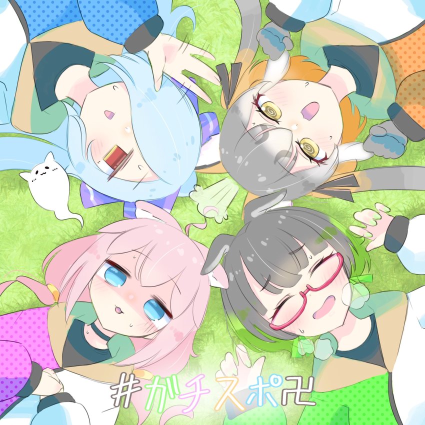 .live animal_ear_fluff animal_ears empty17033658 gloves highres island_fox_(kemono_friends) kemono_friends kemono_friends_v_project necktie nekomiya_hinata shirt skirt tail tamiyasu_tomoe virtual_youtuber yamato_iori